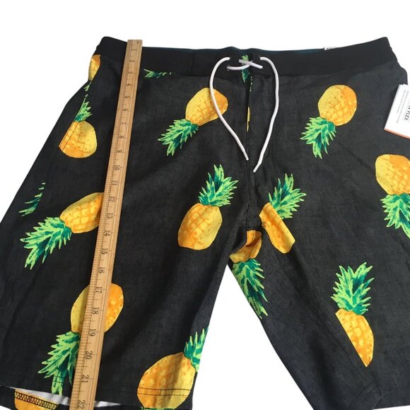Old Navy Board Shorts Mens 36 Pineapple Print 10" Inseam UPF 40 Built-In Flex - Picture 12 of 16